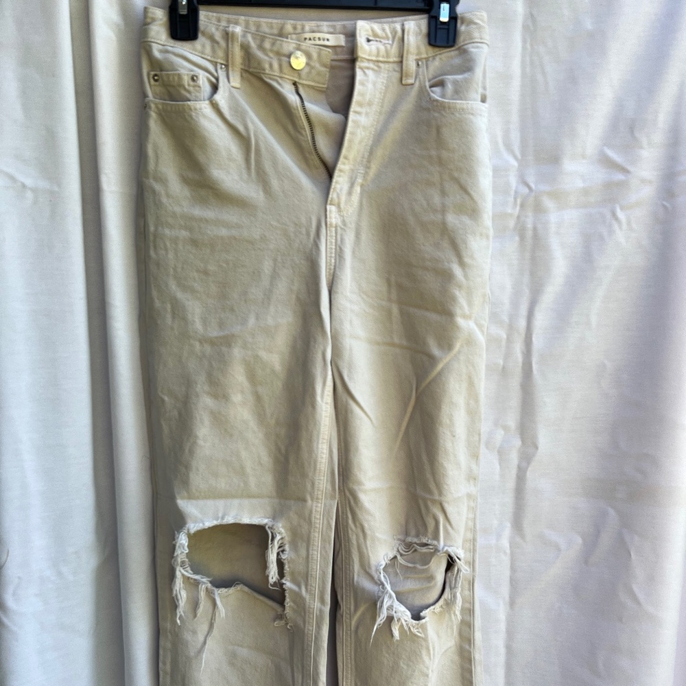 Tan Pacsun Womens 90's Boyfriend High Rise Pants